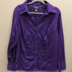 Cute Lane Bryant 18/20 Royal Purple Button Down